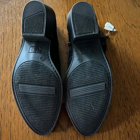 NWT Time and Tru Black Western Style Booties with Memory Foam - Picture 5 of 8